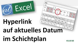 Hyperlink auf Datum im Schichtplan  Navigation in Excel [upl. by Gnof]