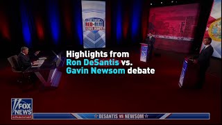 Highlights from Ron DeSantis vs Gavin Newsom debate [upl. by Auqinimod]