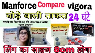 Best Man Power TabletCompare Manforce and Vigora Power TabletVigoraampManforce Tablet details review [upl. by Liahcim]