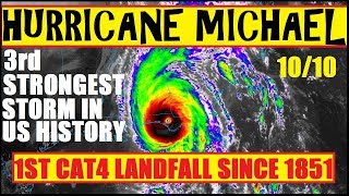 HISTORICAL HURRICANE MICHAEL 3rd STRONGEST STORM IN US HISTORY 919 MB 154 MPH [upl. by Muraida]