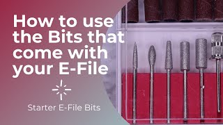 How to use the Bits that come w your EFile Nail Drill Kit  Starter Drill Bits [upl. by Young263]