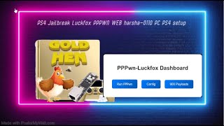 PS4 Jailbreak PPPWN Luckfox harsha0110 WEB setting on PC  PS4 [upl. by Animahs]