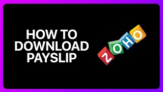 How To Download Payslip In Zoho Tutorial [upl. by Ayhtak]