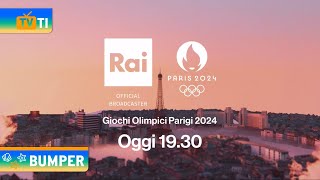 Bumper Olimpiadi Estive  Paris 2024  Oggi  Rai [upl. by Rebmit]