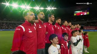 Georgia vs Greece National Anthem  EURO 2024 Qualifiers Playoff [upl. by Celene]