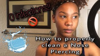 How to Properly Clean 🧼 Your Nose Piercings Tutorial [upl. by Cohn]