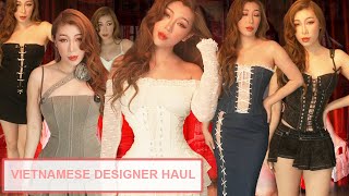 Vietnamese Designer Try On  I Bought Vietnamese Designer Clothing  LSeoul Lane Ci Stylish Finds [upl. by Aremmat219]