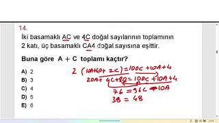 ALES 20243 SAYISAL AKADEMİK PERSONEL VE LİSANSÜSTÜ EĞİTİM GİRİŞ SINAV ÇÖZÜMLERİ SORU 14 171124 [upl. by Nnaid]