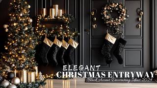 Elegant Black Christmas Entryway Ideas to Transform Your Holiday Decor [upl. by Aubrette]