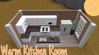 3k  Bloxburg Warm Kitchen Room 🧑‍🍳🌱 [upl. by Sybille]