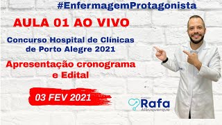 Concurso Hospital de Clínicas de Porto Alegre  Aula ao Vivo 01 [upl. by Tnomyar141]