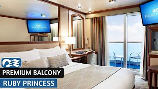 Ruby Princess  Premium Balcony Stateroom  Full Walkthrough Tour amp Review  4K [upl. by Dnalyar]