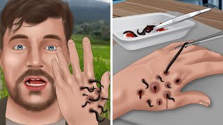 ASMR Help MrBeast Catch leeches from his hands  Be careful when farming  WOW Brain Relax [upl. by Vesta]