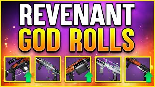 NEW META The MUST HAVE Revenant God Roll Weapons Destiny 2 [upl. by Yennek]