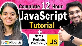 JavaScript Tutorial 2024 for Beginners to Pro with Notes Projects amp Practice Questions [upl. by Dierdre]