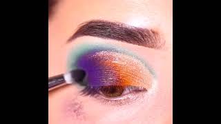 How to Create Green Purple Orange Eye Shades tinueye shorts trending ytshorts makeup reels [upl. by Auqenwahs]