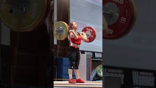 🇩🇪 champion 24🥇 Celina Schönsiegl 100kg clean and jerk sports 2024 weightlifting gym [upl. by Gignac]