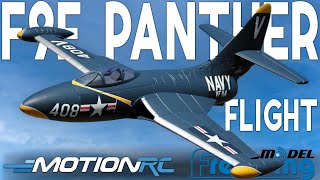 Freewing F9F Panther 64mm EDF Jet Flight  Motion RC [upl. by Natty]