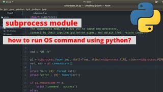 python  subprocess module subprocessPopen run OS command using subprocess [upl. by Trauner]