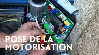 comment poser une motorisation de portail coulissant et un contacteur 24v pour léclairage [upl. by Alvie]