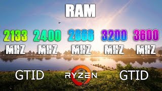 2133MHz vs 2400MHz vs 2666MHz vs 3200MHz vs 3600MHz RAM on RYZEN [upl. by Llemar]