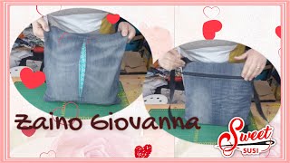 Guarda cosa realizzo con un vecchio jeans zaino GIOVANNA Tutorial riciclo facile cucito facile [upl. by Fayette318]