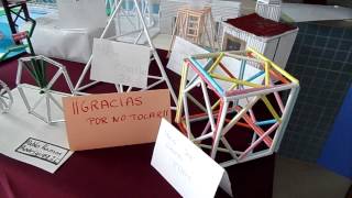 EXPOSICIÓN DE ESTRUCTURAS REALIZADAS CON CANUTILLOS DE PAPEL [upl. by Norrehc]