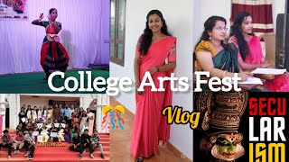 College Arts Day Vlog ❤️🔥 Dance Performance by Students  Kerala University [upl. by Nanreik411]