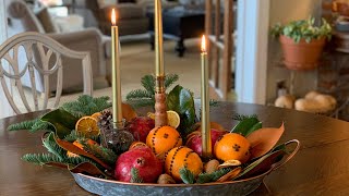 Making Clove Orange Pomanders amp A Simple Holiday Centerpiece [upl. by Zurheide]