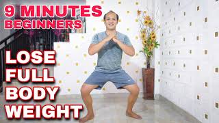 9 MINUTES Lose Full Body Weight  Beginners Workout At Home [upl. by Ylreveb]