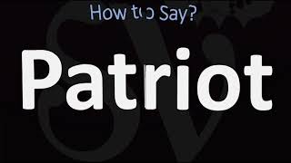 How to Pronounce Patriot CORRECTLY [upl. by Irra635]