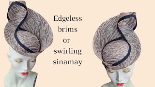 Making hats  How to form an edgeless brim or how to swirl sinamay for hats [upl. by Presley]