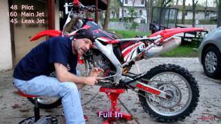 Keihin Carb Tuning Pt 2 2007 CRF250X [upl. by Gnaoh]