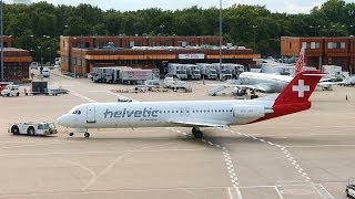 Helvetic Airways Fokker 100 HBJVH mit einem quotMega Soundquot [upl. by Htrahddis333]