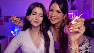 ASMR Real Person Pampering  Trying To Give My Friend Tingles edafoxxASMR  GermanDeutsch [upl. by Aliuqaj]