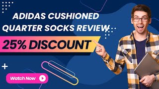 Adidas Cushioned Quarter Socks Review  Amazon Finds 2024 [upl. by Aviva]