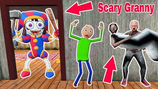 Digital Circus vs Granny vs Baldi vs Grandpa  funny horror animation parody part 1 [upl. by Devlin117]