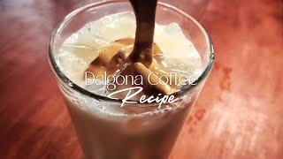 DALGONA COFFEE  asmr  recipe [upl. by Nylarac]