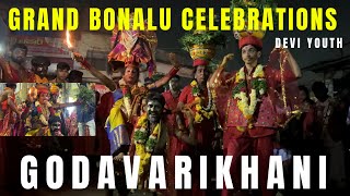 Grand Bonalu Celebration in Godavarikhani  Devi youth  Pawan Bunny YT  Godavarikhani [upl. by Otecina]