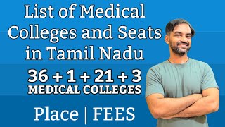 List of Medical colleges in Tamilnadu  MBBS SEATS  Fees [upl. by Arica687]