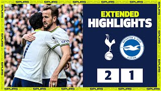 SPURS 21 BRIGHTON  EXTENDED HIGHLIGHTS  Sonny scores 100th PL goal and Kane grabs winner [upl. by Guinn673]