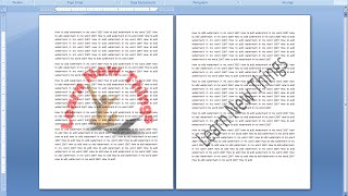 How to Insert Watermark in MS Word Picture amp Text [upl. by Analra538]