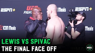 Derrick Lewis vs Serghei Spivac Final Face Off [upl. by Zalea479]