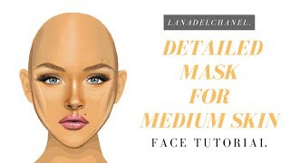 DETAILED MASK for MEDIUM TAN Skin  Stardoll Face Tutorial  LanaDelChanel [upl. by Tallula206]