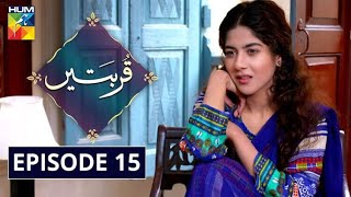 Qurbatain Episode 15 HUM TV Drama 25 August 2020 [upl. by Ruddie309]