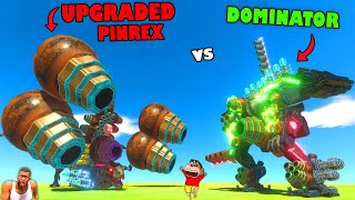 PINREX Upgraded vs UNDEFEATED DOMINATOR in Animal Revolt Battle Simulator with SHINCHAN and CHOP [upl. by Orren954]