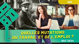 Quelles mutations du travail et de l’emploi   Explications détaillées du chapitre  SES  Bac 2025 [upl. by Aztiley2]