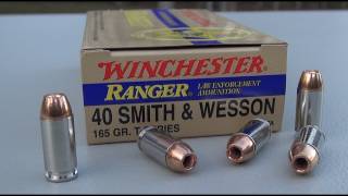 40 SampW Winchester Ranger TSeries 165 gr Ammo Test [upl. by Mairym]