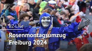 Rosenmontagsumzug in Freiburg 2024 [upl. by Annaerb]