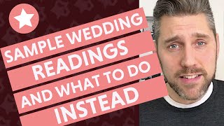 Sample Wedding Ceremony Readings And What To Do Instead [upl. by Nnaycnan]